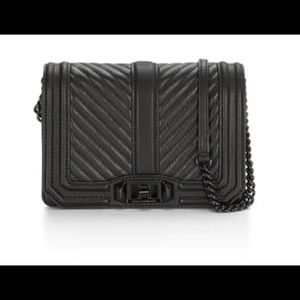 Rebecca Minkoff Chevron Quilted Small Love Crossbody Bag